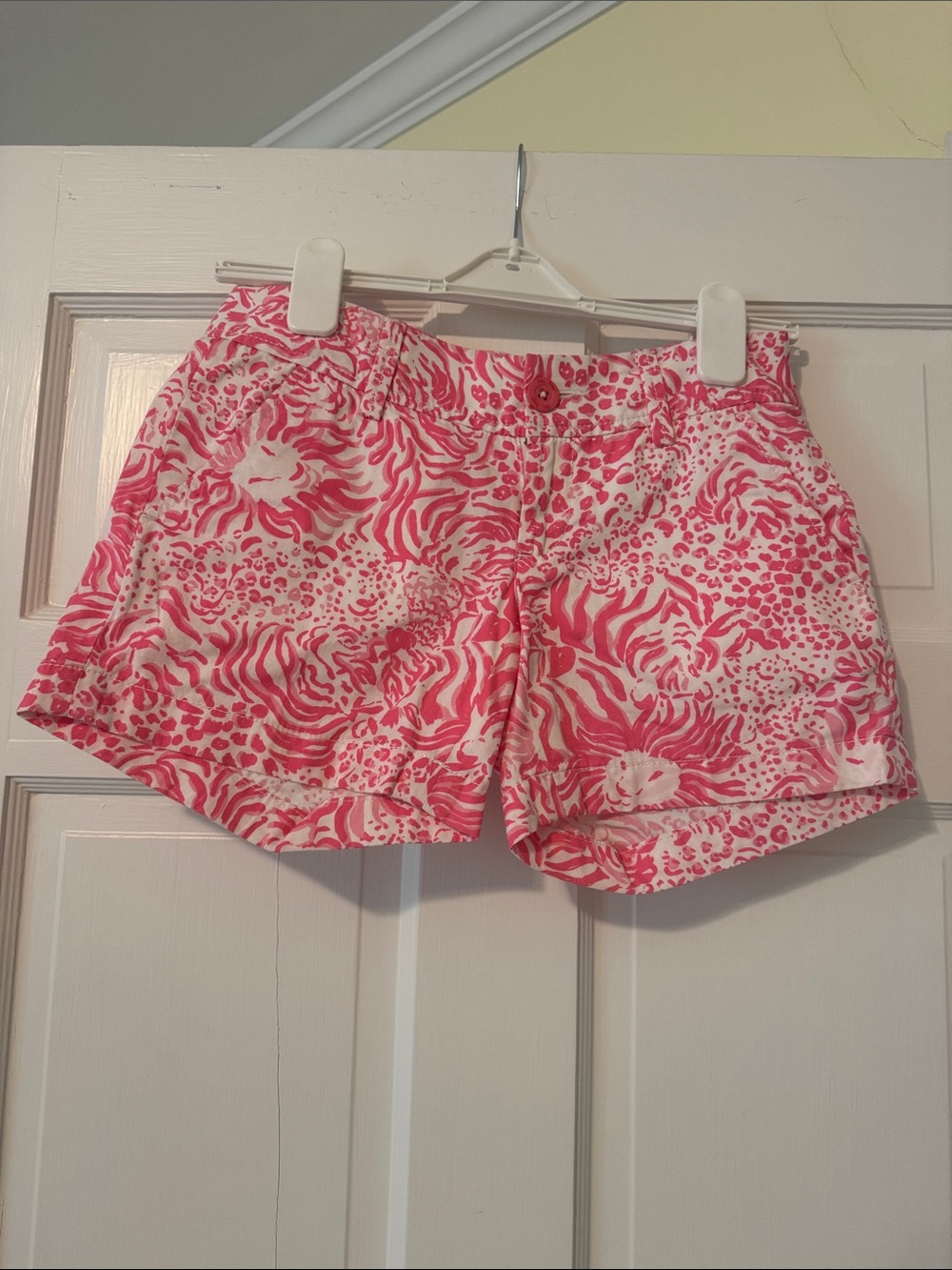 Lilly Pulitzer Pink & White Printed Bermuda Shorts